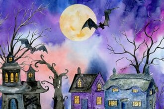 Украшение дома на Хэллоуин